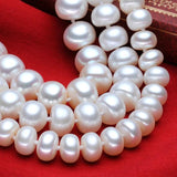 925 Silver Freshwater Pearl Necklace 8-11mm Womens Jewelry