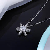S925 Sunflower Pendant Necklace for Women