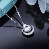S925 Sterling Silver Moonlight Moissanite Necklace Women's Gift