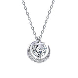S925 Sterling Silver Moonlight Moissanite Necklace Women's Gift