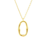 S925 Sterling Silver Necklace Circle Irregular Collar Chain Holiday Jewelry