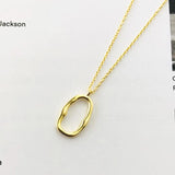 S925 Sterling Silver Necklace Circle Irregular Collar Chain Holiday Jewelry