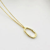 S925 Sterling Silver Necklace Circle Irregular Collar Chain Holiday Jewelry