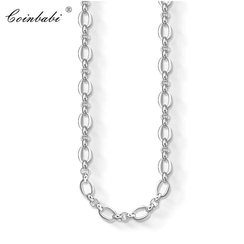 925 Sterling Silver Chain Round Link Clasp Gift For Women & Men