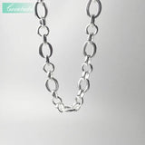 925 Sterling Silver Chain Round Link Clasp Gift For Women & Men