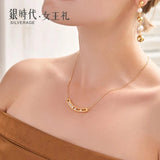 Smile Pearl Clavicle 925 Silver Necklace Women Jewelry