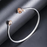 S925 Silver Ethnic Flower Bracelet European Cross-border Bangle