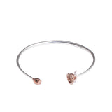 S925 Silver Ethnic Flower Bracelet European Cross-border Bangle