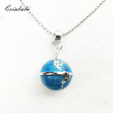 Globe Necklace Europe Style 925 Silver Jewelry