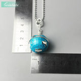 Globe Necklace Europe Style 925 Silver Jewelry