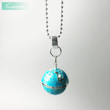 Globe Necklace Europe Style 925 Silver Jewelry