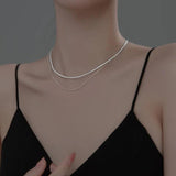 925 Silver Women's CZ Tennis Necklace Chain