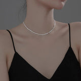 925 Silver Women's CZ Tennis Necklace Chain