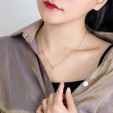 925 Silver V Letter Pendant Necklace 18 Inch