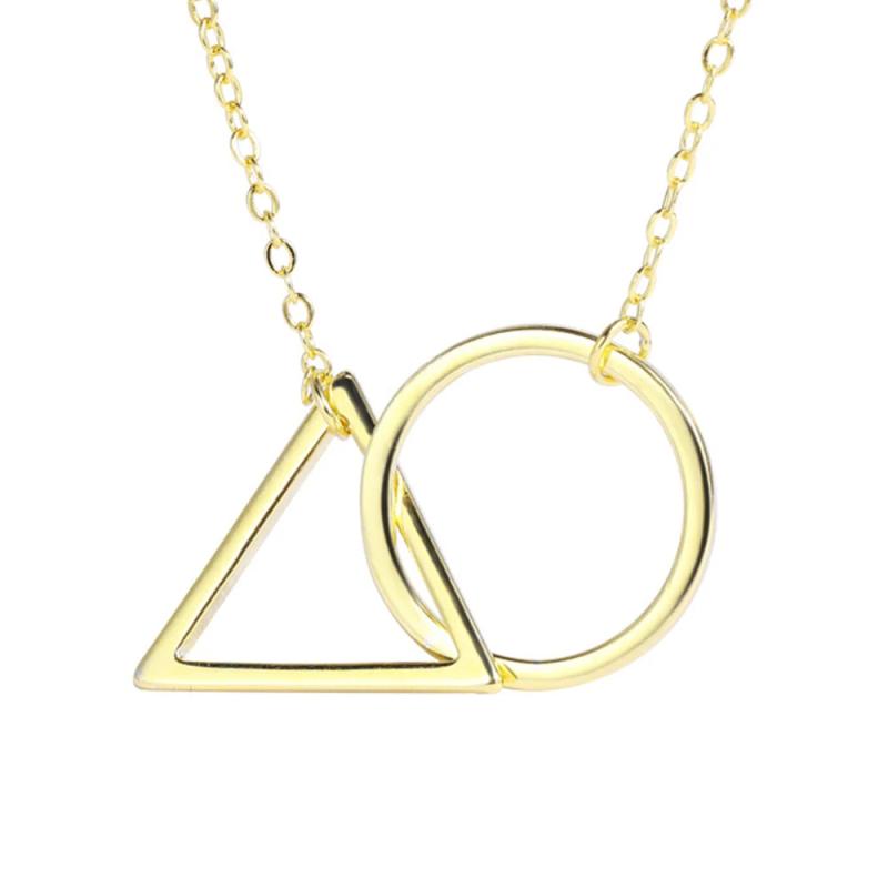 S925 Sterling Silver Triangle Clavicle Chain Necklace
