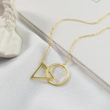 S925 Sterling Silver Triangle Clavicle Chain Necklace