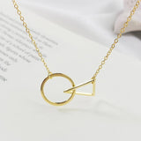 S925 Sterling Silver Triangle Clavicle Chain Necklace