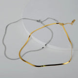 925 Silver Snake Chain Choker Women Necklace