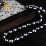 Baroque Pearl Necklace Freshwater Fine Choker for Party