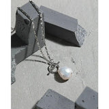 Baroque Pearl Pendant Necklace Women 925 Silver 18K Plated