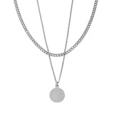 S925 Sterling Silver Double Layer Necklace Women's Accessory