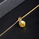 S925 Silver Magnolia Flower Necklace Epoxy Clavicle Chain