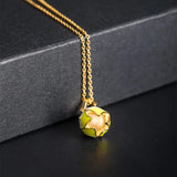 S925 Silver Magnolia Flower Necklace Epoxy Clavicle Chain