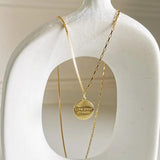 925 Silver Double English Necklace for Women