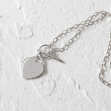 925 Silver Love Heart Necklace Special Lock Shape Pendant Valentine Gift