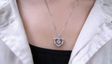 Bohemian Heart Choker Necklace 925 Sterling Silver Chain Female Jewelry