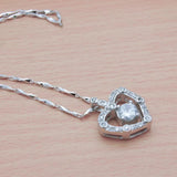 Bohemian Heart Choker Necklace 925 Sterling Silver Chain Female Jewelry