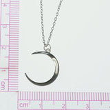 S925 Sterling Silver Moon Necklace Wild Crescent Pendant