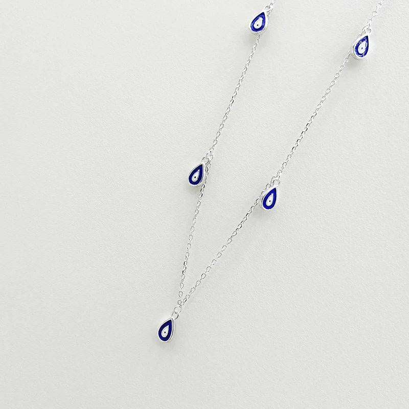925 Sterling Silver Pendant Necklace Choker Cubic Zircon Women Jewelry