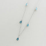 925 Sterling Silver Pendant Necklace Choker Cubic Zircon Women Jewelry