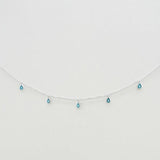 925 Sterling Silver Pendant Necklace Choker Cubic Zircon Women Jewelry