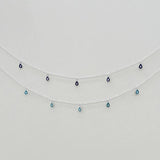 925 Sterling Silver Pendant Necklace Choker Cubic Zircon Women Jewelry