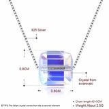 Lekani Cube Pendant S925 Silver Necklace Women Kids Jewelry