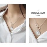 925 Silver Necklace Elizabeth Portrait Round Pendant Fine Jewelry