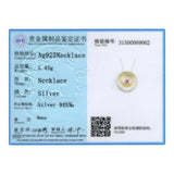 Lekani Crystal Double Circle Pendant Necklace 925 Sterling Silver