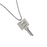 Vintage Love Key Necklace in Sterling Silver S925