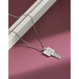 Vintage Love Key Necklace in Sterling Silver S925