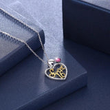 Lekani Crystals Necklace 925 Romantic Heart-shaped Sweet 16 Crystal Pendant