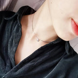 925 Silver Lucky Peas Alphabet Necklace Short Choker Chain Sexy Vintage