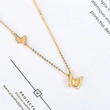 S925 Silver Classic Butterfly Necklace Couple Love Gift