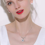 Romantic Glamour Crystal Plum Necklace