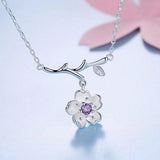 Romantic Glamour Crystal Plum Necklace