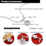 Romantic Glamour Crystal Plum Necklace