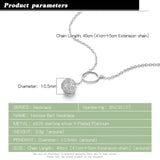 Women's 925 Silver Necklace Ball Pendant Chokers Fine Jewelry
