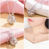 Women's 925 Silver Necklace Ball Pendant Chokers Fine Jewelry