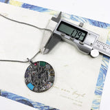 925 Silver Turquoise Amulet Necklace Lucky Symbols Gift